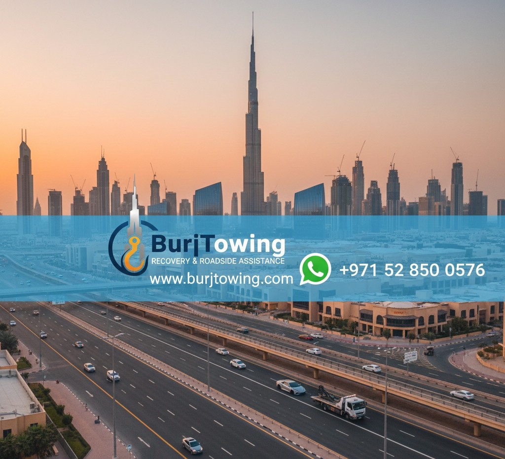 Car recovery Dubai - BurjTowing 24/7 towing and roadside assistance